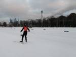 Лыжно-биатлонная трасса в Лужниках - самое снежное место в центре Москвы
